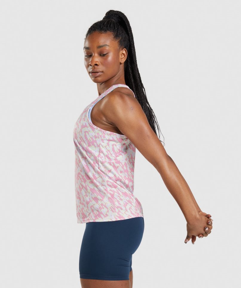 Women's Gymshark Training Tanks Pink | CA 8N6AD7